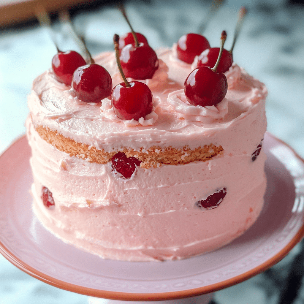 Cherry Layer Cake with Cherry Cream Cheese Frosting