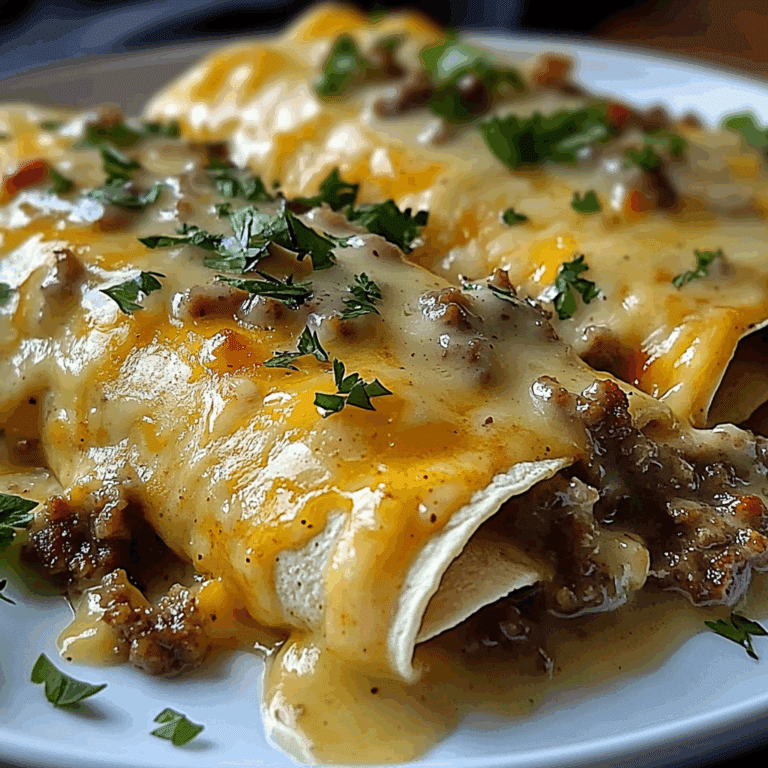 Southern Breakfast Enchiladas with Sausage Gravy