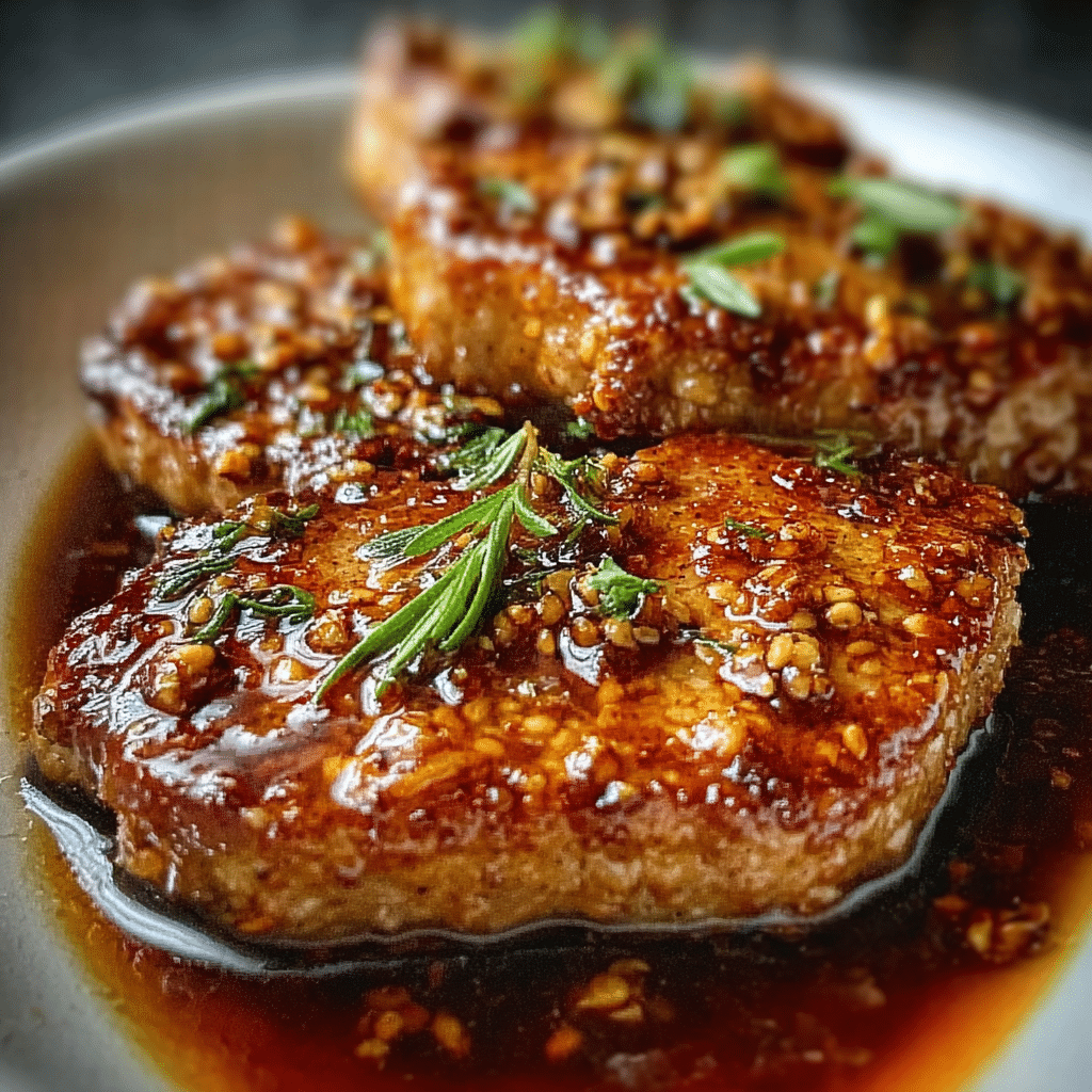Crunchy Honey Garlic Pork Chops