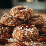 No-Bake Pecan Coconut Praline Cookies