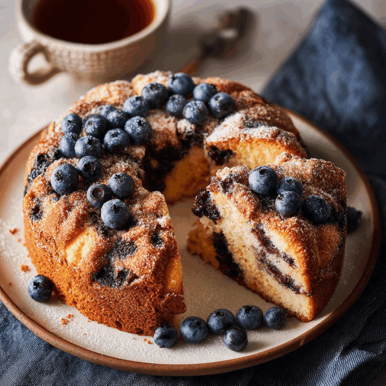 Sour Cream Blueberry Coffee Cake