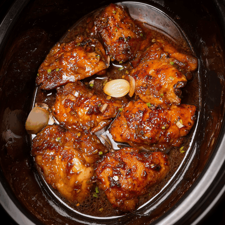Sweet Garlic Chicken in the CrockPot