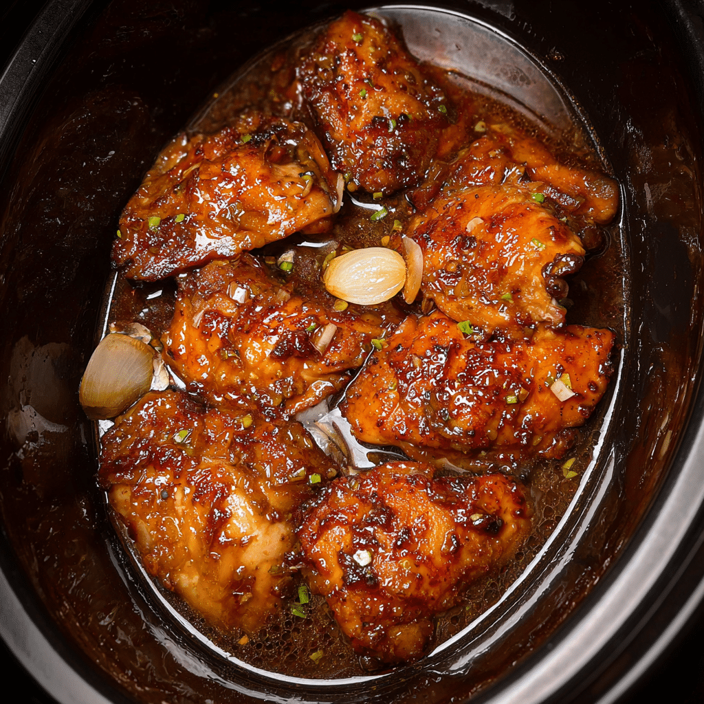 Sweet Garlic Chicken in the CrockPot
