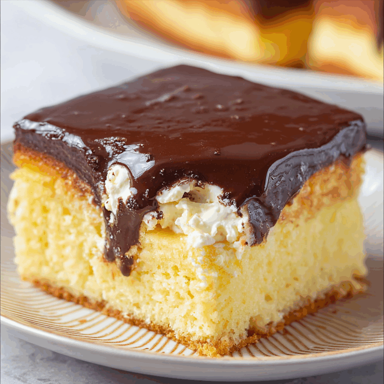 Boston Cream Poke Cake