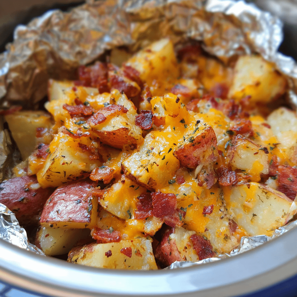 Crockpot Bacon Cheese Potatoes