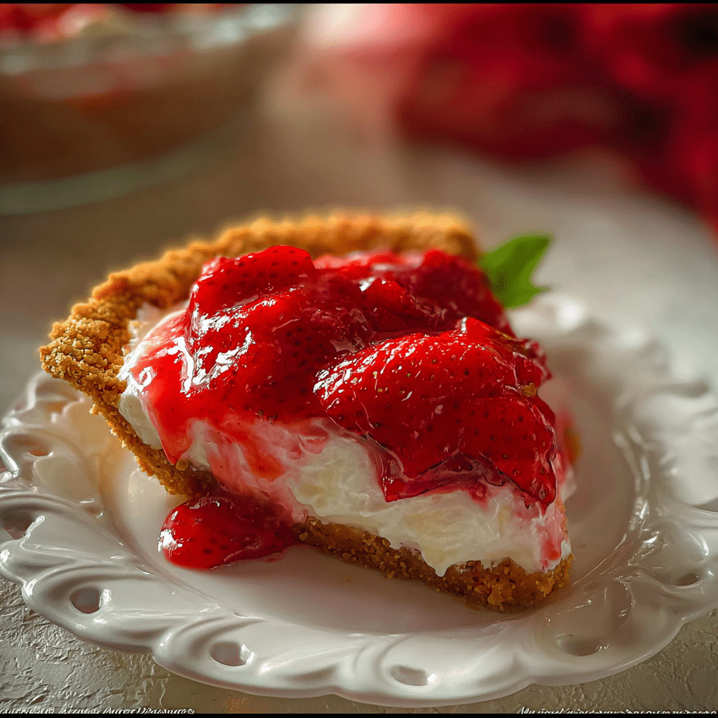 Strawberry Cream Pie To Die For