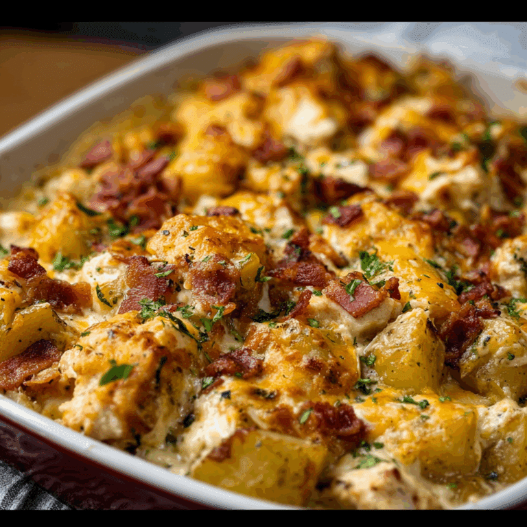 Chicken Bacon Ranch Potato Bake
