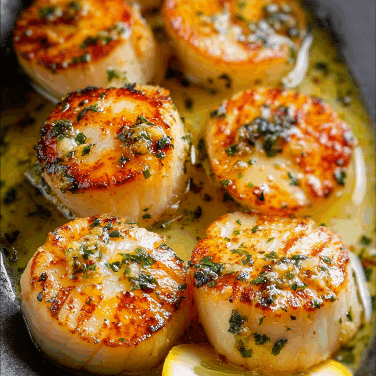 Garlic Butter Baked Scallops