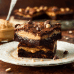 Reese’s Stuffed Brownie and Peanut Butter Frosting