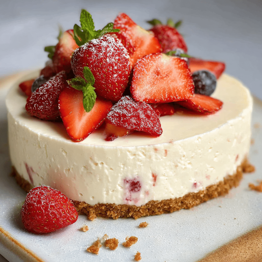 5 Minute 4 Ingredient No Bake Cheesecake