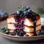 Cottage Cheese Pancake with Blueberry Collagen Jelly