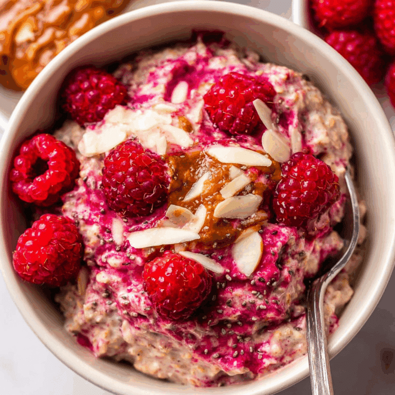 Creamy Raspberry Overnight Oats