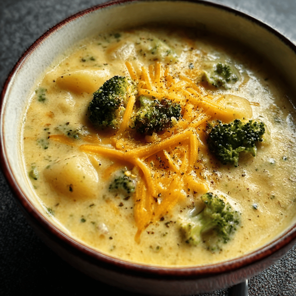 Crockpot Potato Broccoli Cheddar Soup