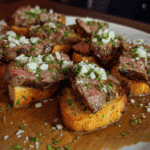 Garlic Bread Steak Bites