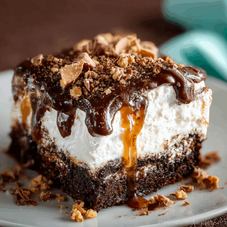 Heath Bar Poke Cake
