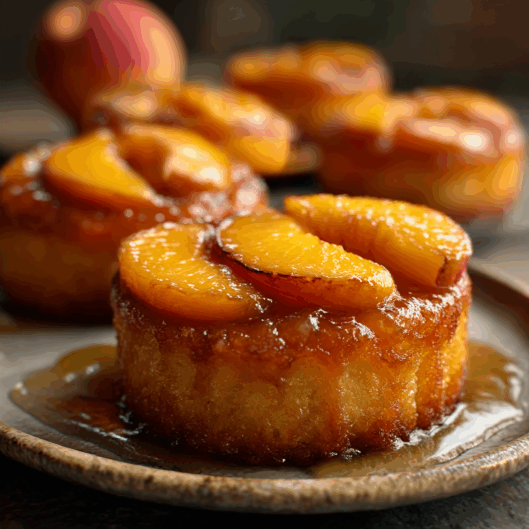 Mini Peach Upside Down Cakes