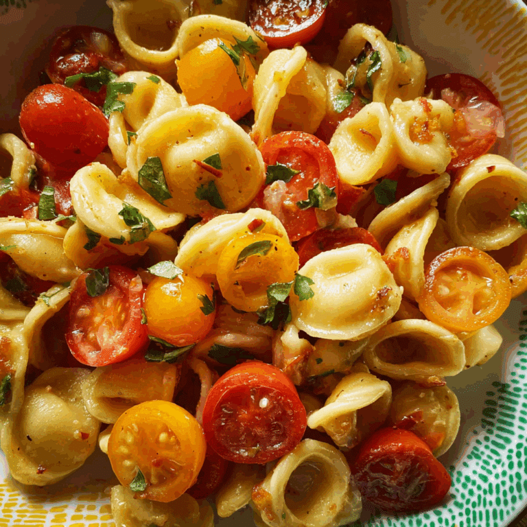 Tomato Orecchiette Pasta Salad
