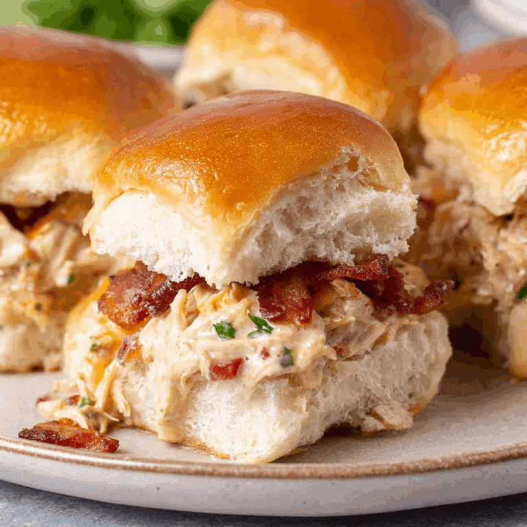 Chicken Bacon Ranch Sliders: Easy Maple-Glazed Hawaiian Rolls