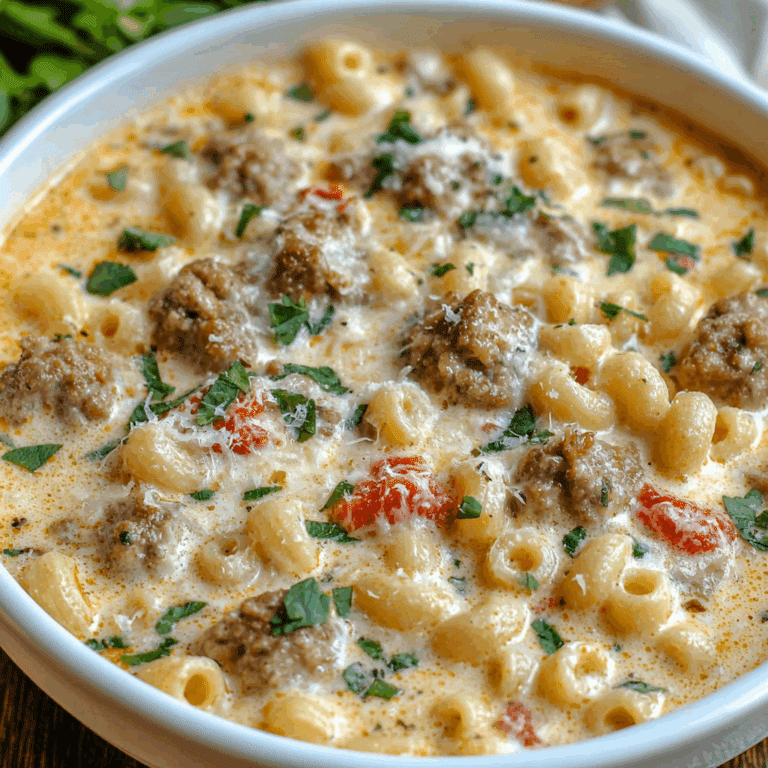 Creamy Parmesan Italian Sausage Ditalini Soup Recipe