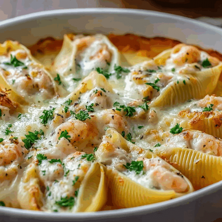 Creamy Seafood Stuffed Shells - Snack On Meat