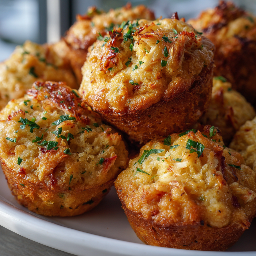 Mini Cornbread Crab Muffins