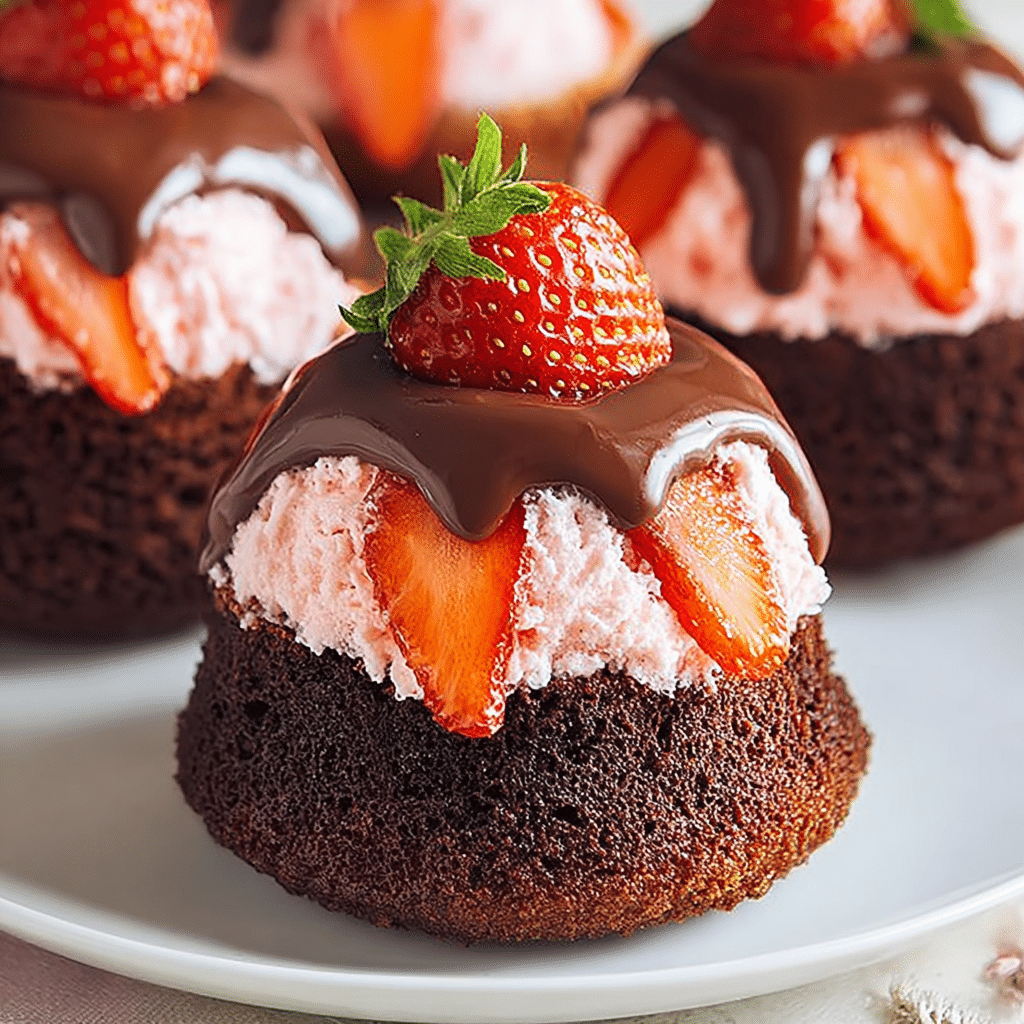 Mini Strawberry Chocolate Cake Recipe